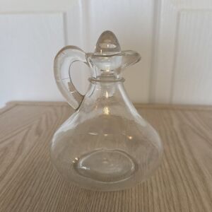 Vintage Clear Glass Cruet with Stopper